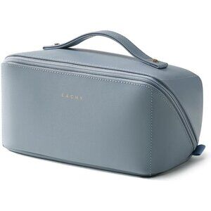 Women AJ Blue Large Capacity Cosmetic Travel Makeup Waterproof Portable Bag